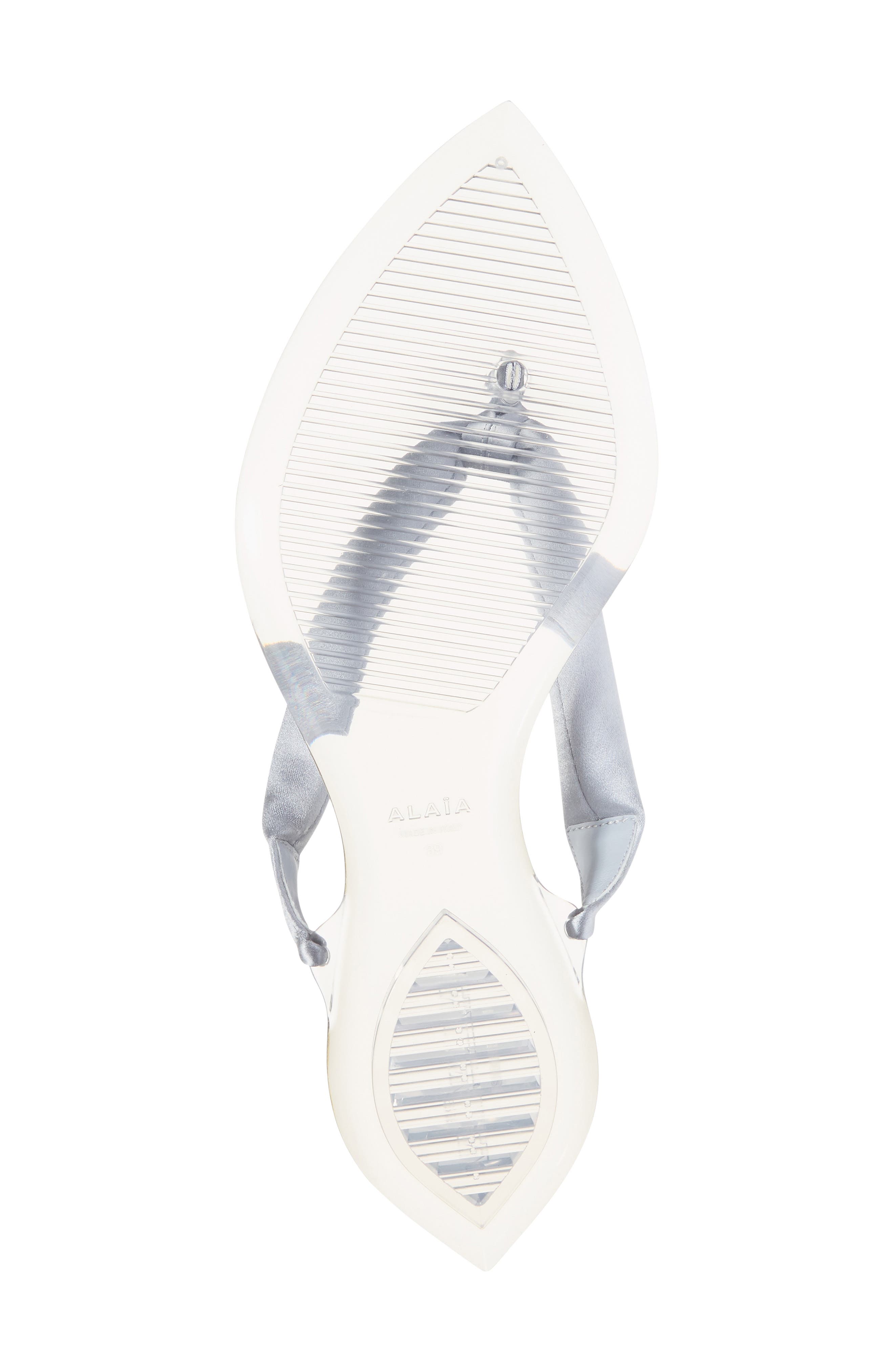 Invisible Padded Thong Sandal, Alternate, color, ARGENT