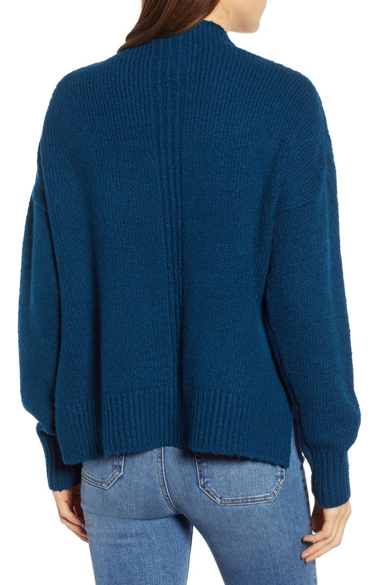 Leith Fuzzy Side Slit Sweater, Alternate, color,
