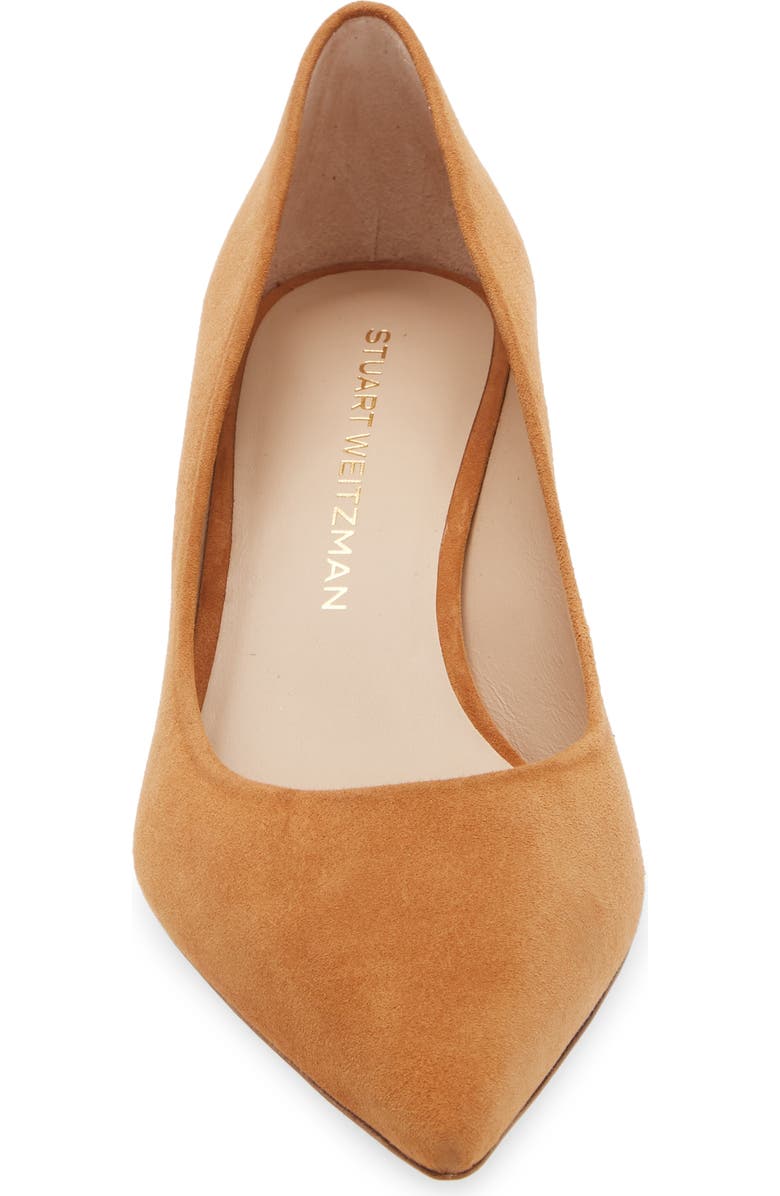 Stuart Weitzman Power Pointed Toe Kitten Heel Pump, Alternate, color, Hazel