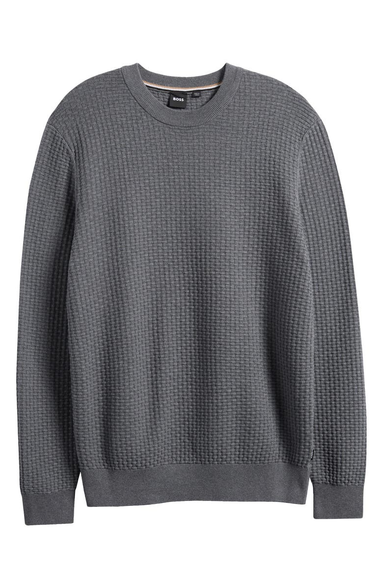 BOSS Imberto Textured Sweater, Alternate, color, Silver