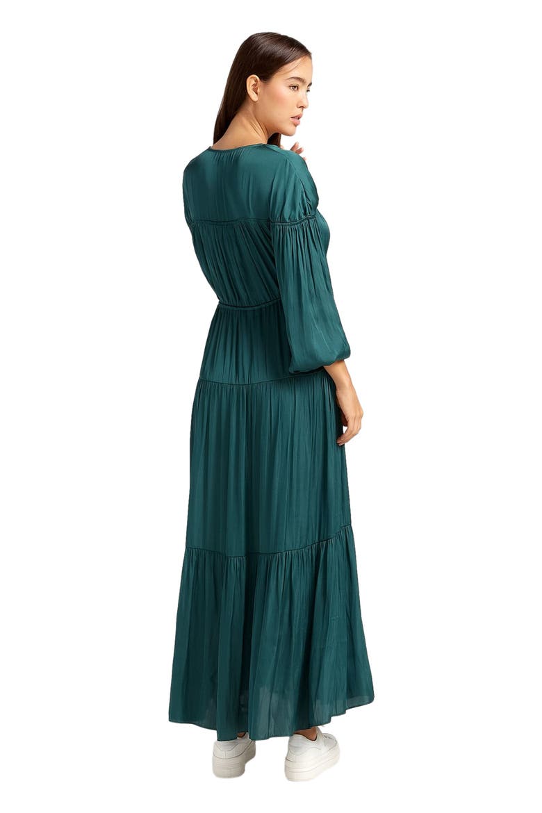 Window Seat Tiered Maxi Dress, Alternate, color, Dark Green