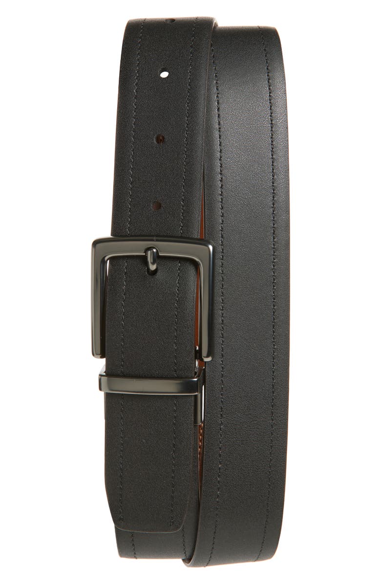 Original Penguin Brownie Reversible Leather Belt, Alternate, color, 