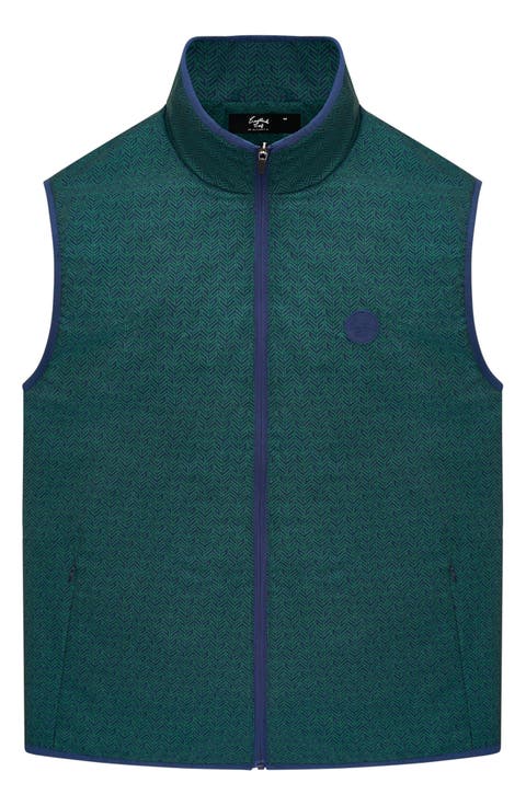 Tweed Print Breaker Vest