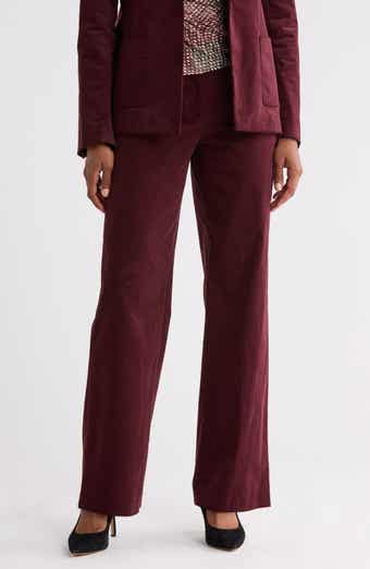 Stretch Corduroy Straight Leg Pants