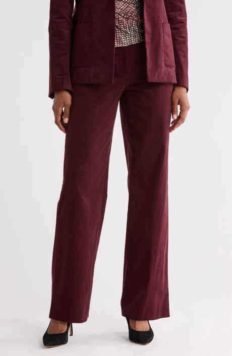 Stretch Corduroy Straight Leg Pants