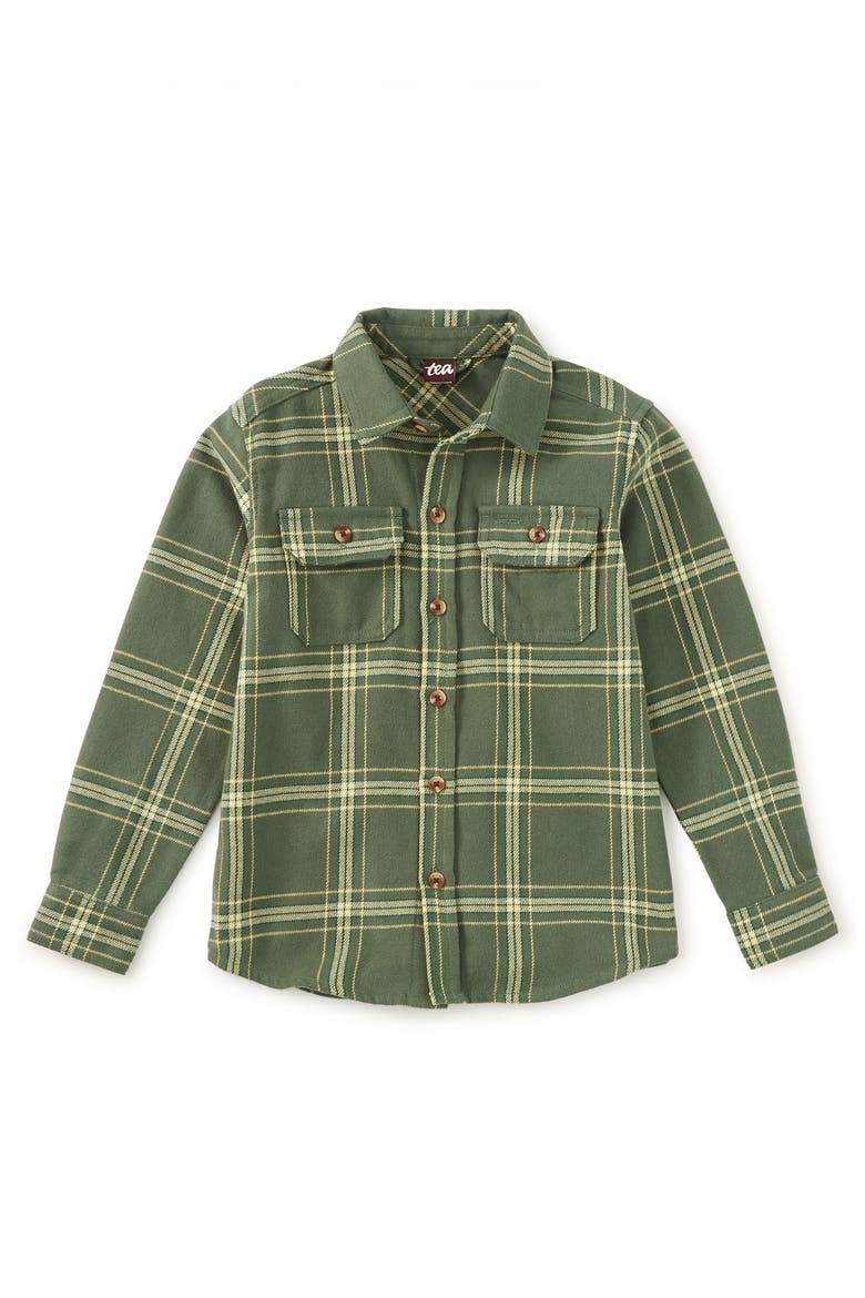 Flannel Button Up Shirt, Main, color, Sherwood Plaid