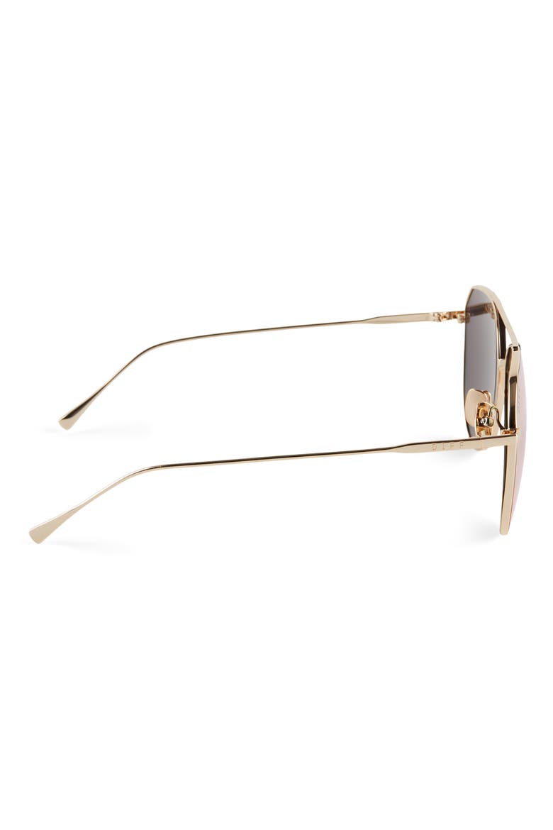 Dash 61mm Mirrored Aviator Sunglasses, Alternate, color, PEACH MIRROR