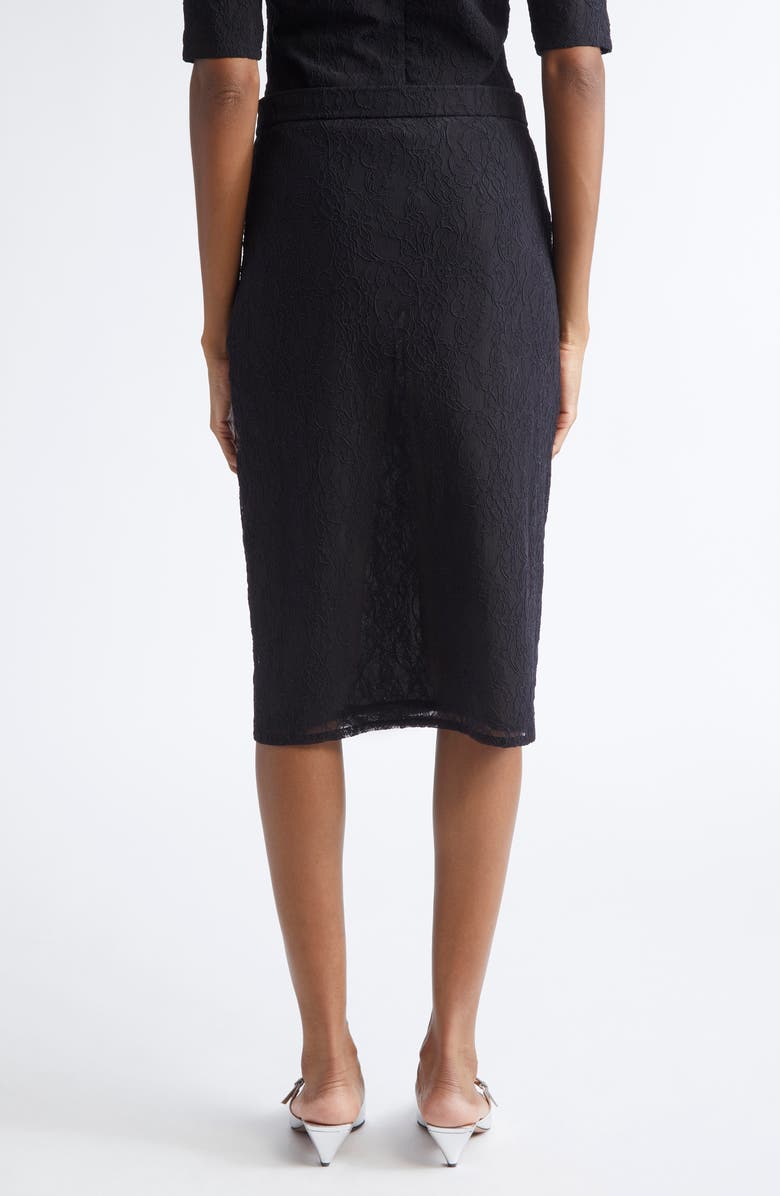 Stella McCartney Stretch Lace Pencil Skirt, Alternate, color, Black