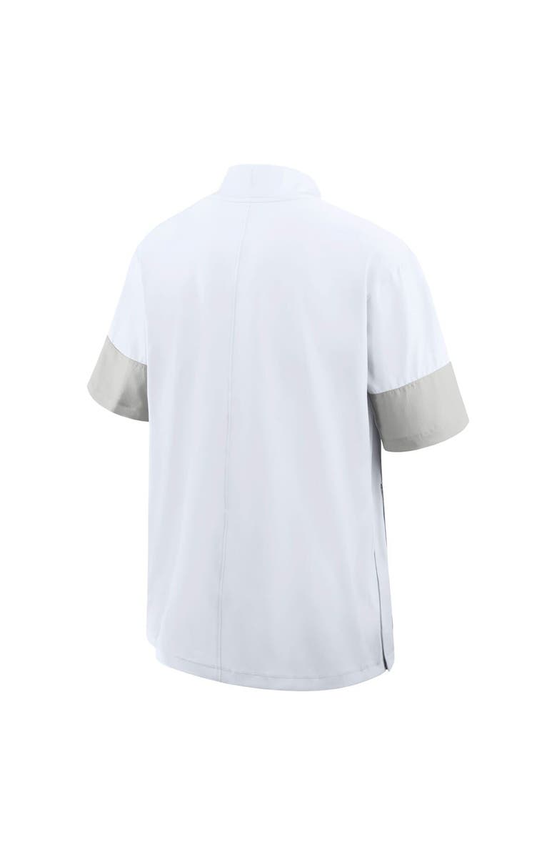 Nike Men's Nike White Penn State Nittany Lions 2025 Sideline Short Sleeve Quarter-Zip Coach Jacket, Alternate, color, White