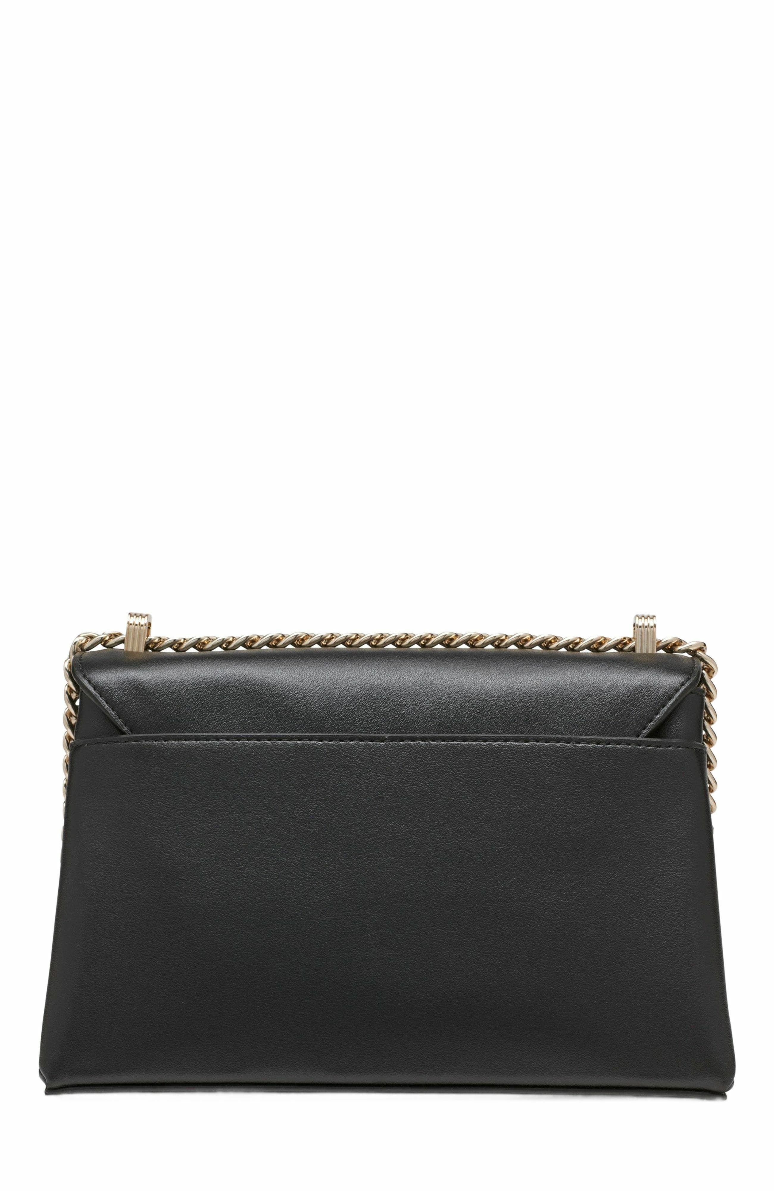 DKNY Evie Flap Shoulder Bag, Alternate, color, Blk/Gold