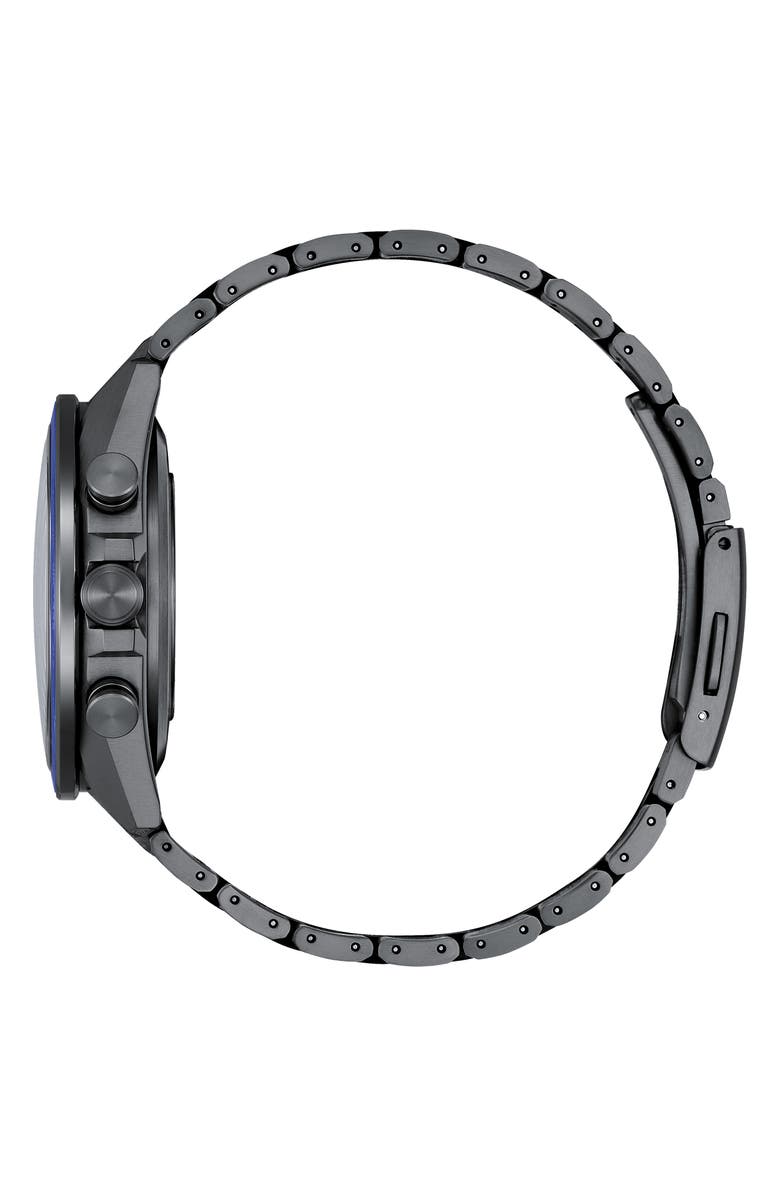 Citizen Attesa Satellite Wave GPS GMT Automatic Greytone Bracelet Watch, 44.6mm, Alternate, color, Gray/Blue