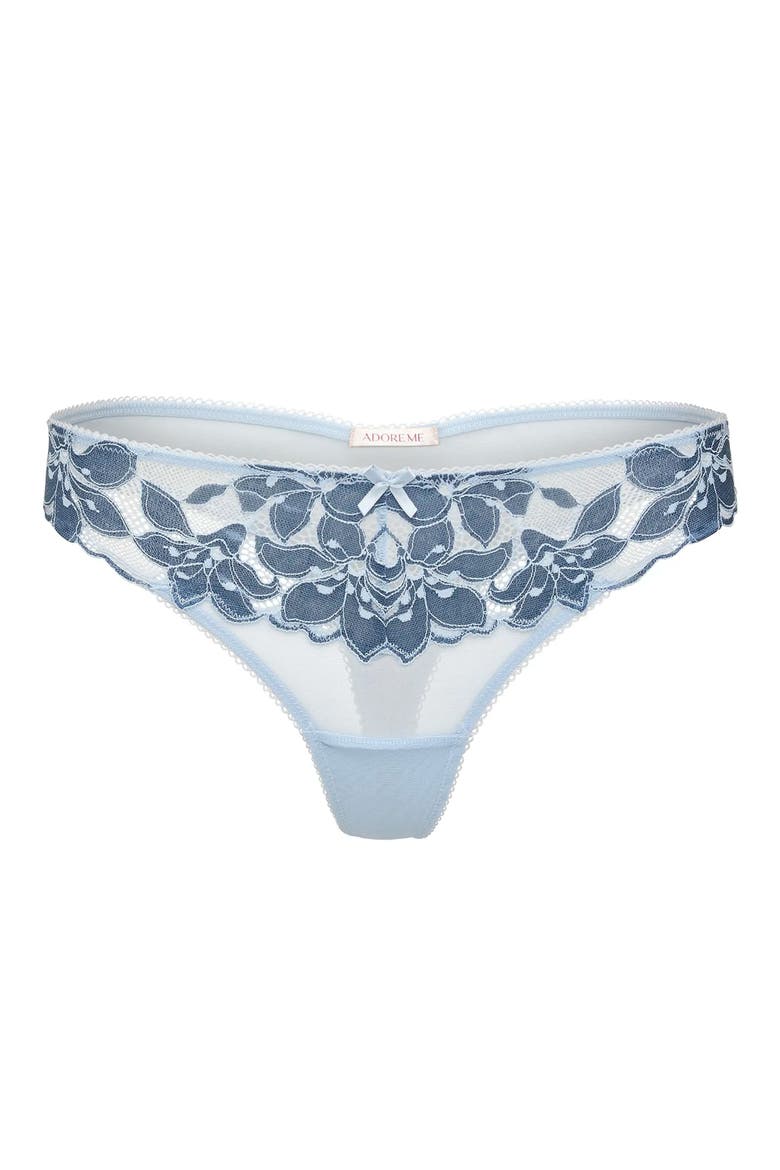 Mellody Thong Panties, Alternate, color, Medium blue