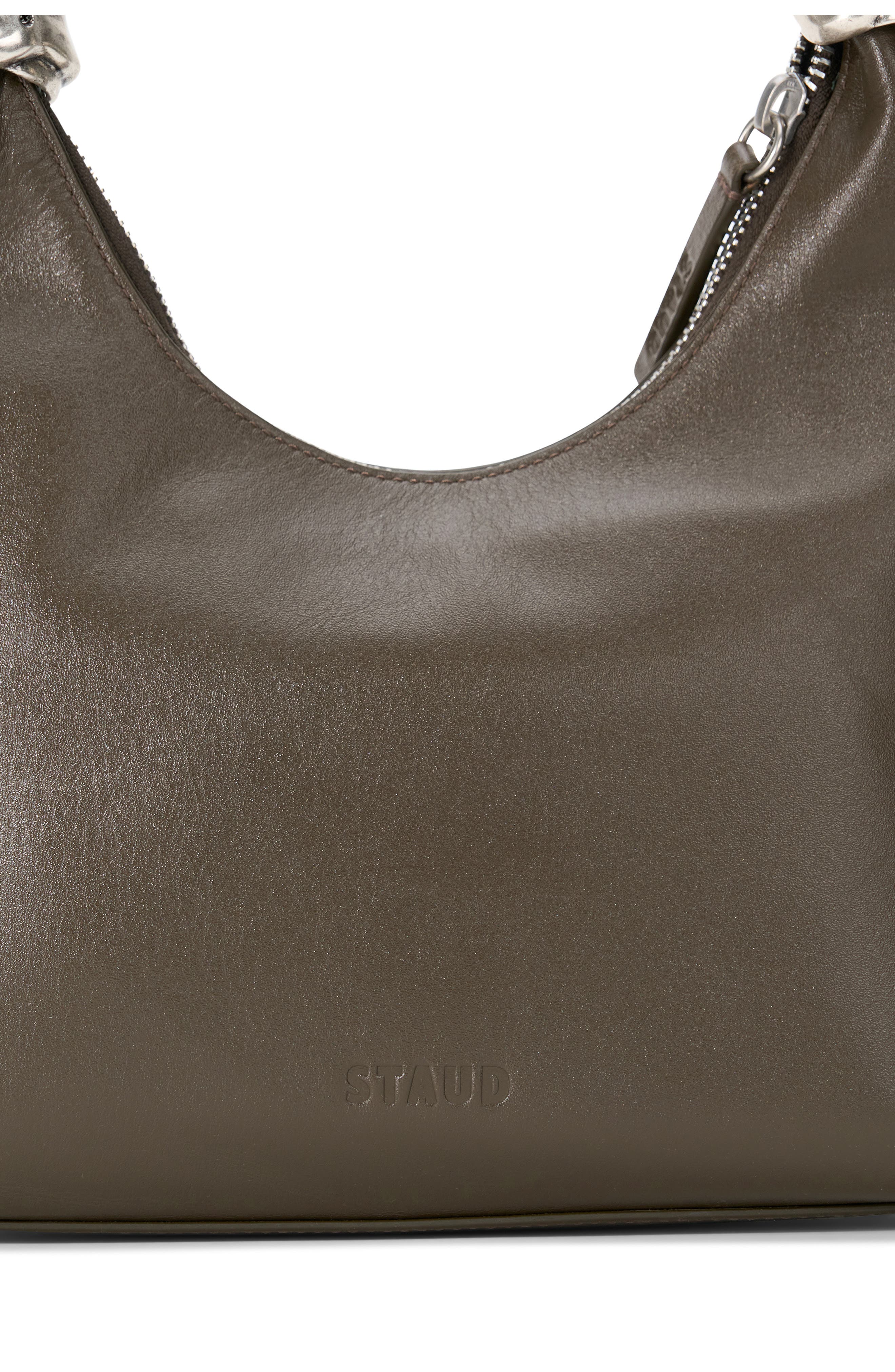 Cuff Leather Shoulder Bag, Alternate, color, TRUFFLE