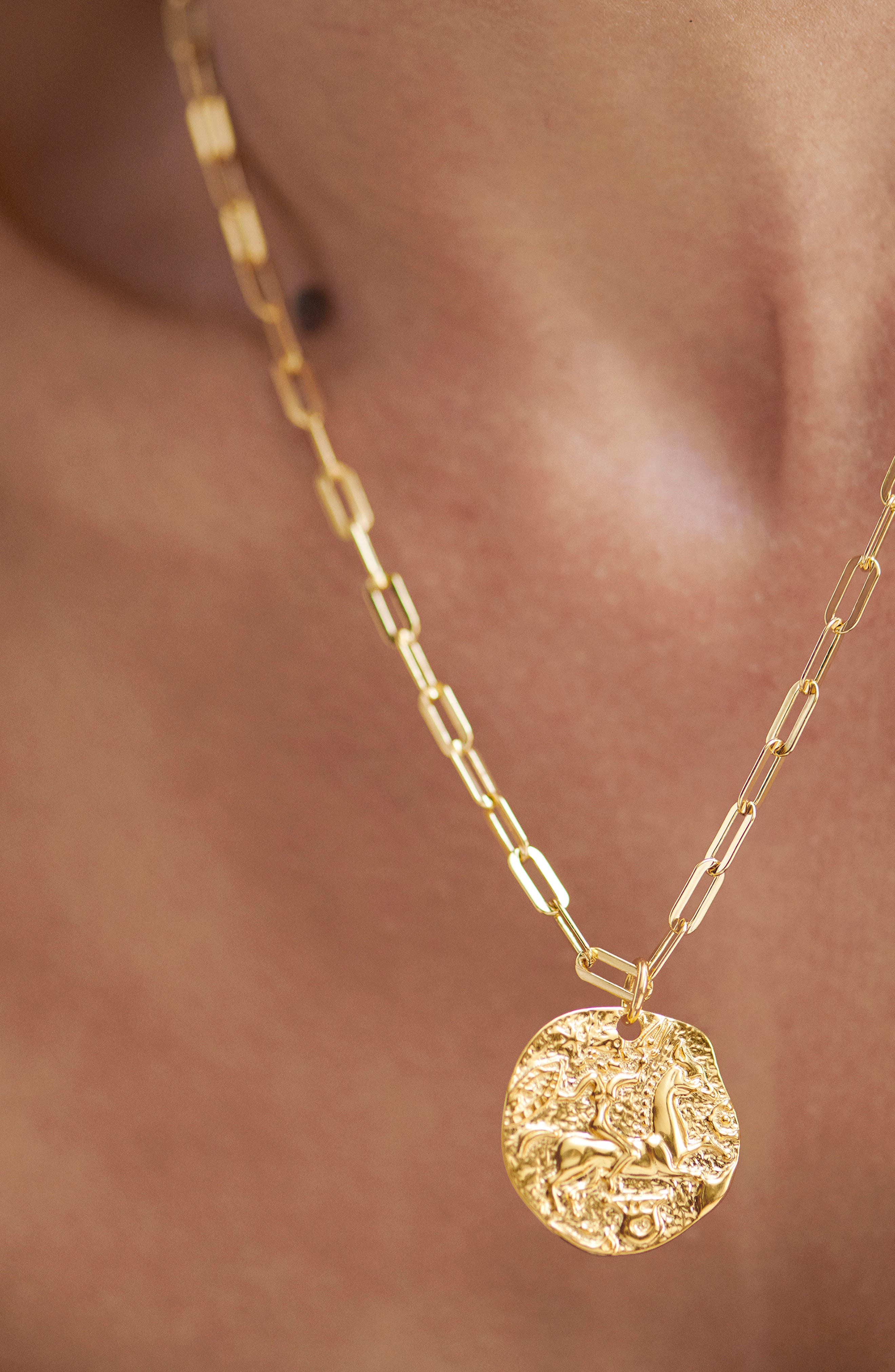 Monica Vinader Goddess Coin Pendant Necklace (Women) | Nordstrom