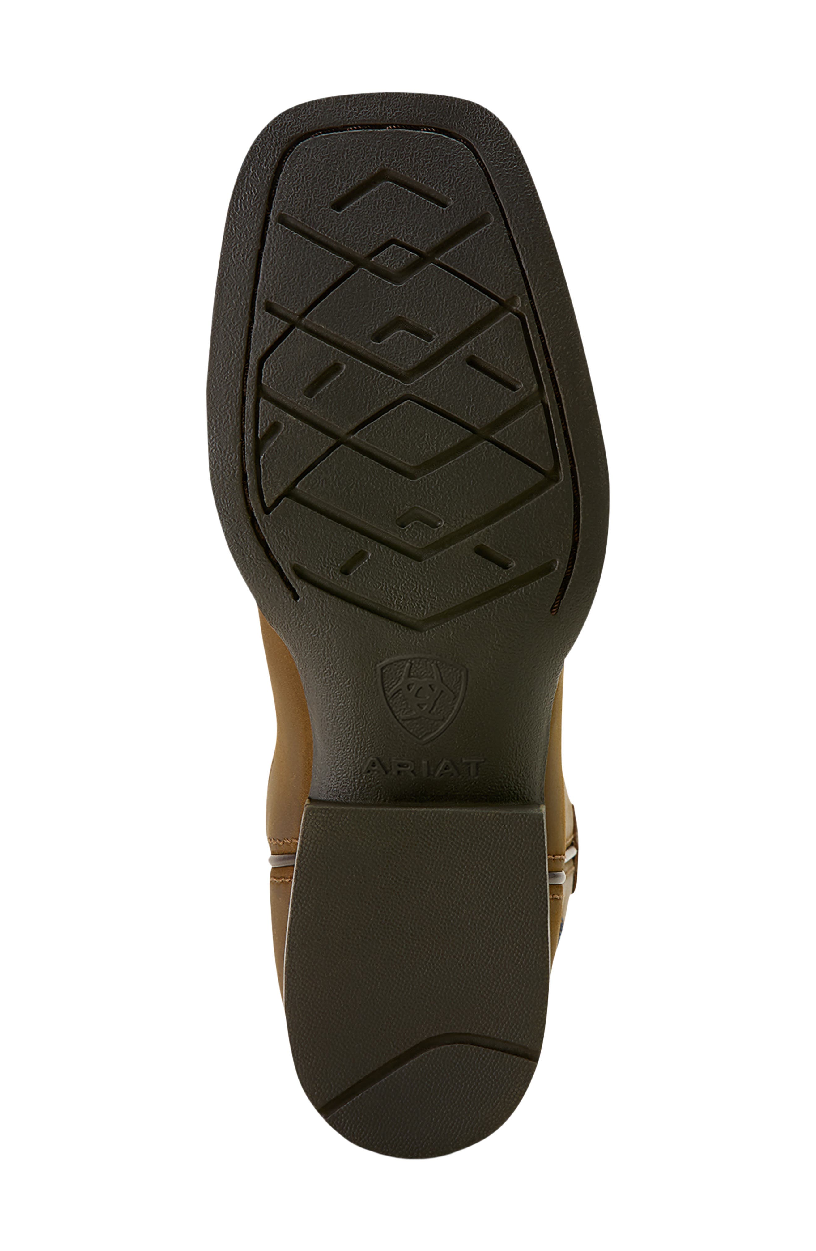 Ariat Kids' Tombstone Wide Square Toe Western Boot, Alternate, color, Distressed Brown