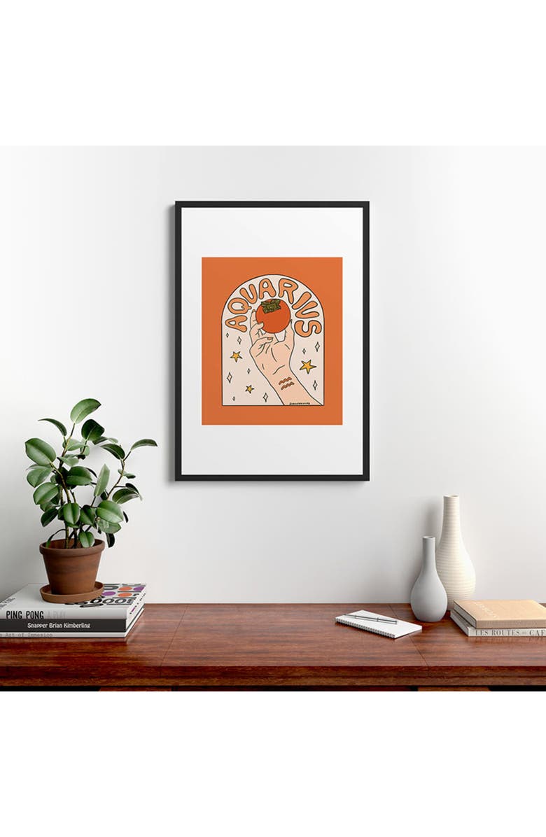 Deny Designs 'Aquarius Persimmon Doodle' by Meg, Alternate, color, 