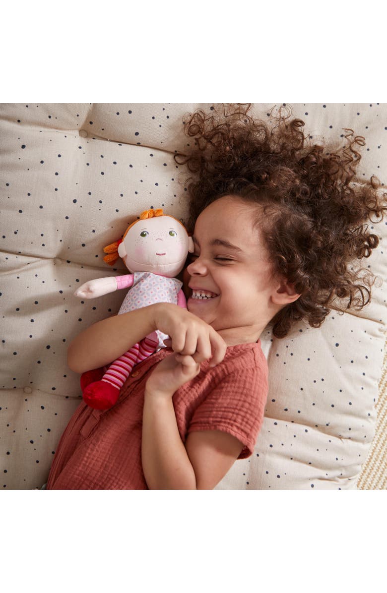 HABA Soft Baby Doll Roya - 10" Rag Doll with Red Pigtails, Pink Dress - Machine Washable HABA Doll - Ideal Soft Doll for 2 Year Old Girls, Alternate, color, Multi