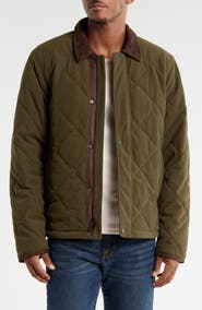 Rainforest Quilted Corduroy Faux Suede Jacket