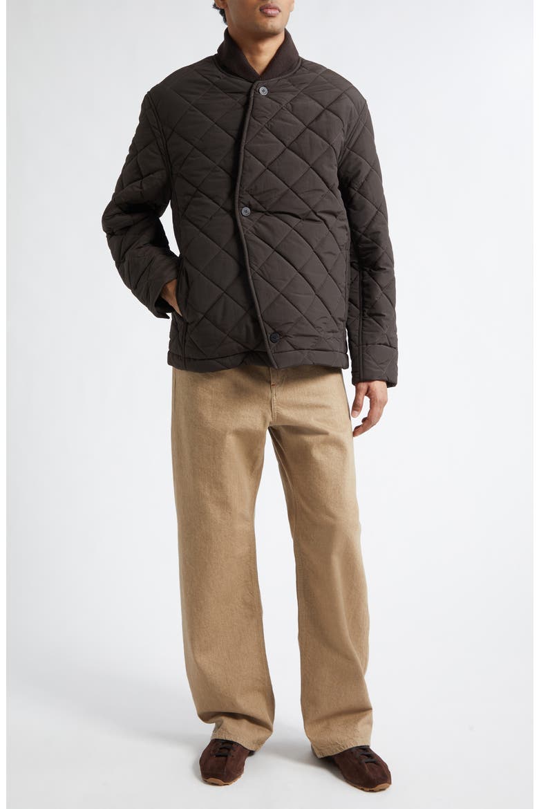 The Bastide Quilted Jacket, Alternate, color, DARK BROWN