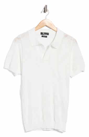 Jacquard Short Sleeve Open Collar Shirt