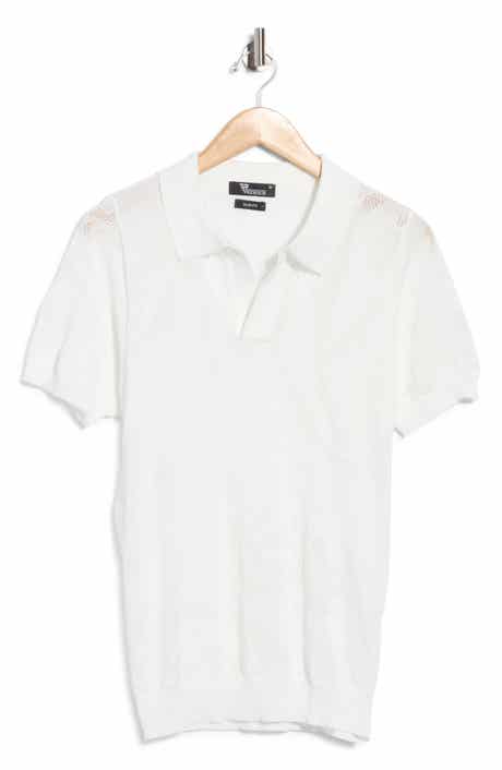 Jacquard Short Sleeve Open Collar Shirt