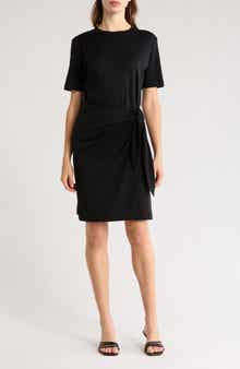 Vince Short Sleeve Side Tie T-Shirt Dress