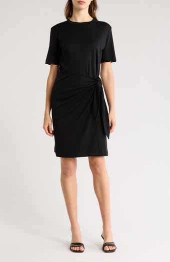 Vince Short Sleeve Side Tie T-Shirt Dress
