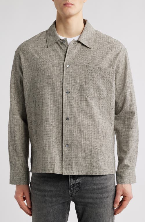Frame Men's Cotton And Linen Casual Button-down Shirt In Beige Multi
