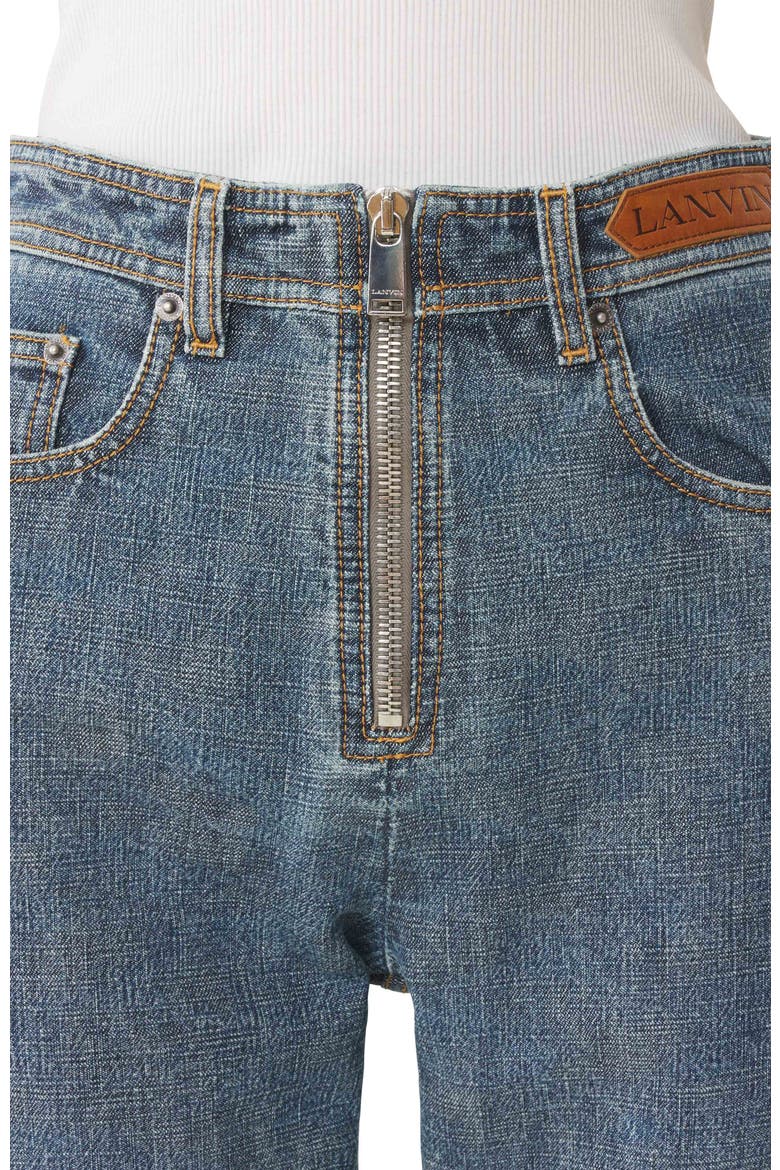 Blue Zipped Denim Pants, Alternate, color, Pale blue
