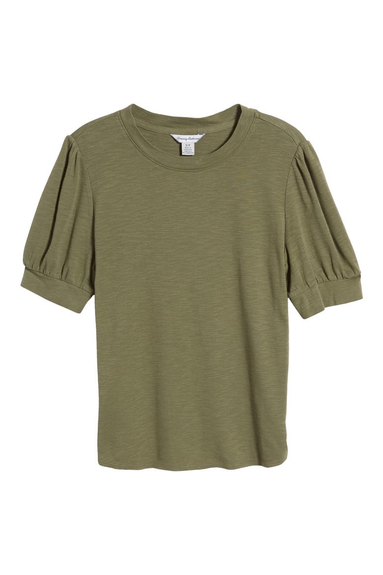 Ashby Isles Puff Sleeve Cotton Top, Alternate, color, PALM MOSS