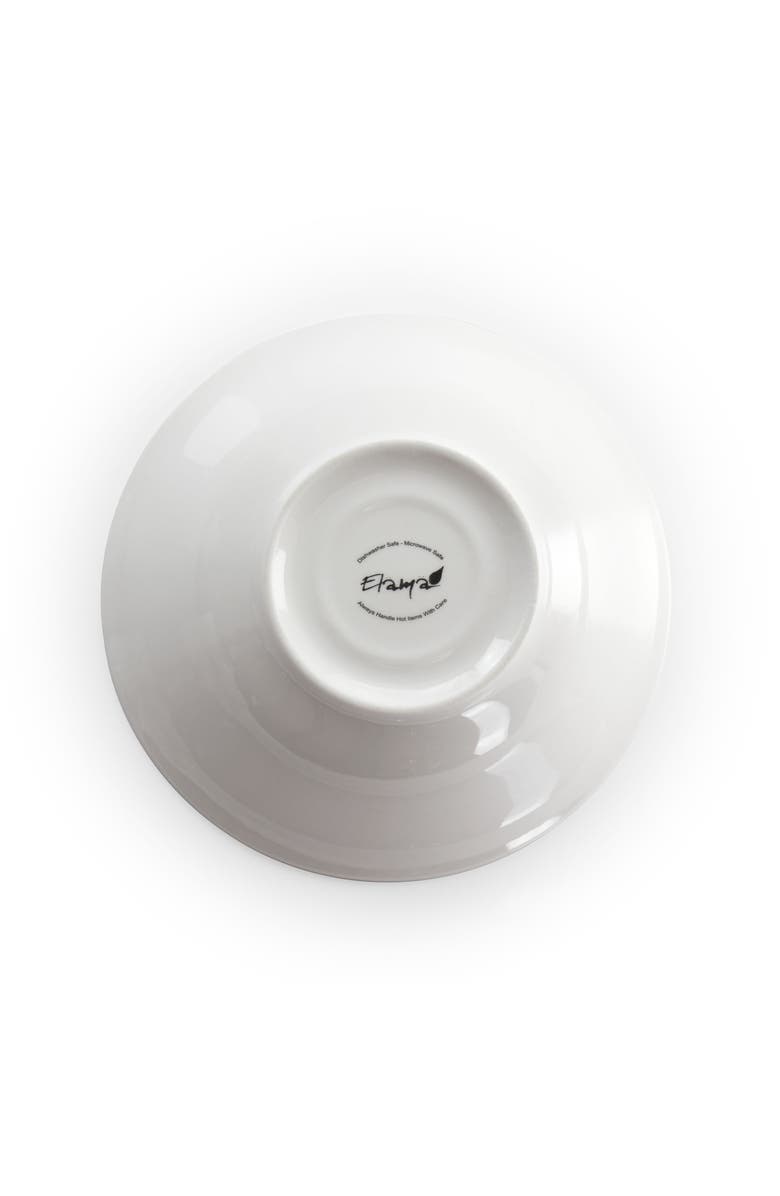 Elama Marshall 16 Piece Porcelain Dinnerware Set, Alternate, color, White