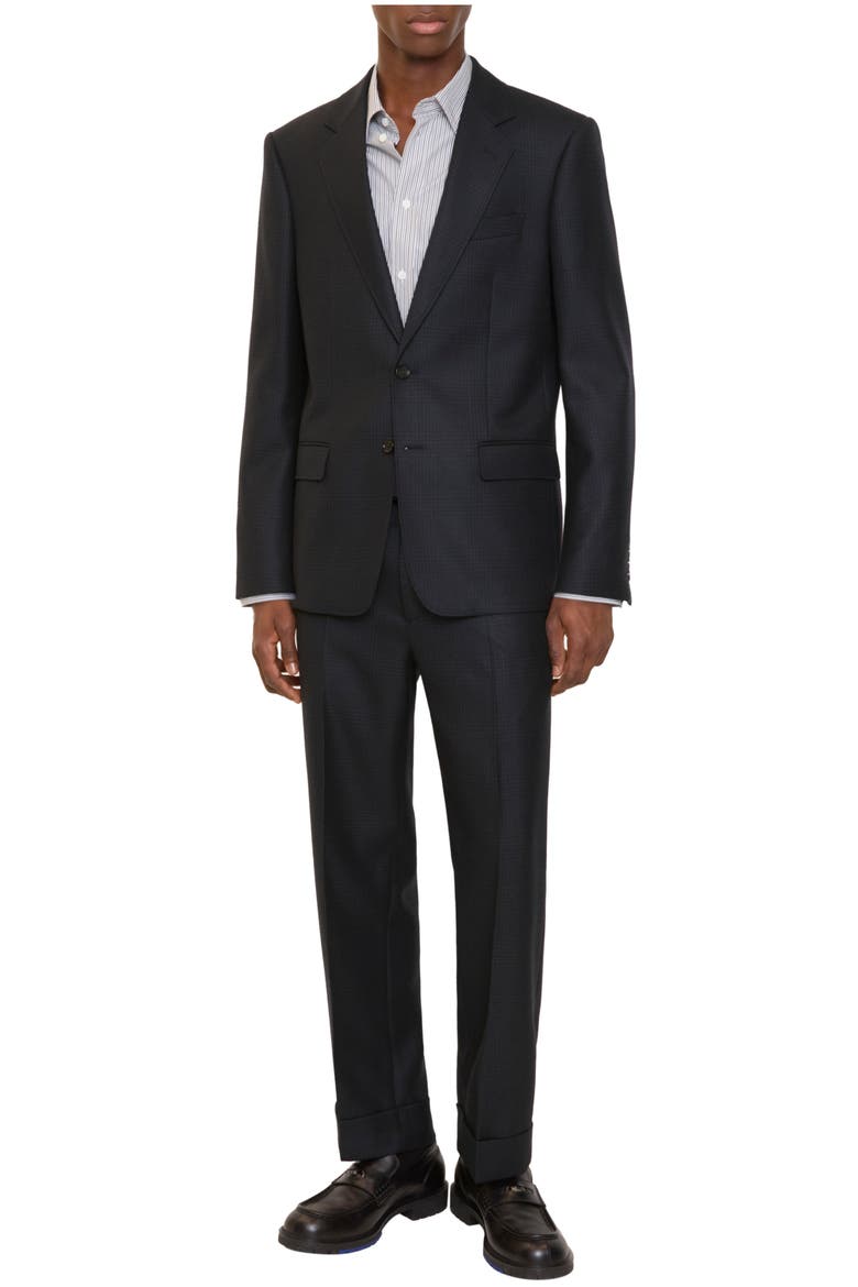 Check Wool Tailored Jacket, Main, color, Tarmac grey/dark pewter grey