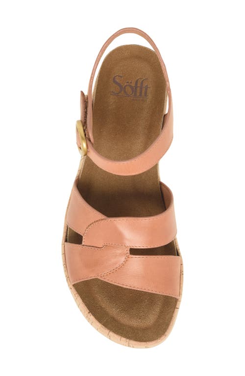 Söfft Capri Ankle Strap Platform Sandal In Luggage
