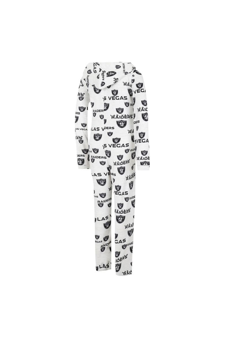 Women's Concepts Sport  Cream Las Vegas Raiders Docket Hoodie Full-Zip Union Suit, Alternate, color, Cream