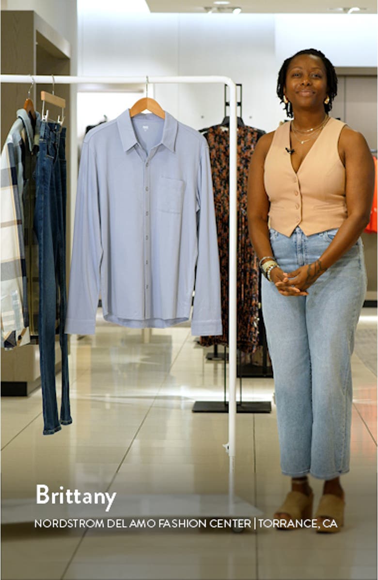 Stockton Slim Fit Long Sleeve Jersey Sport Shirt, sales video thumbnail