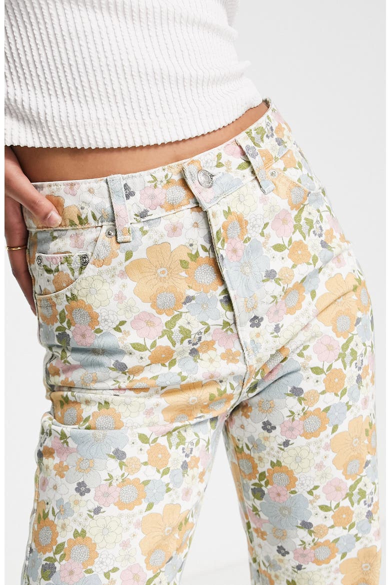 Retro Floral '90s Flare Pants, Alternate, color, MULTI