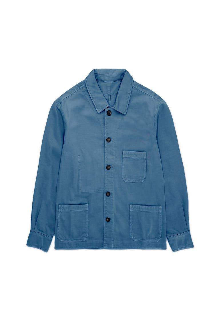 Seneca Cotton Overshirt, Main, color, Blue