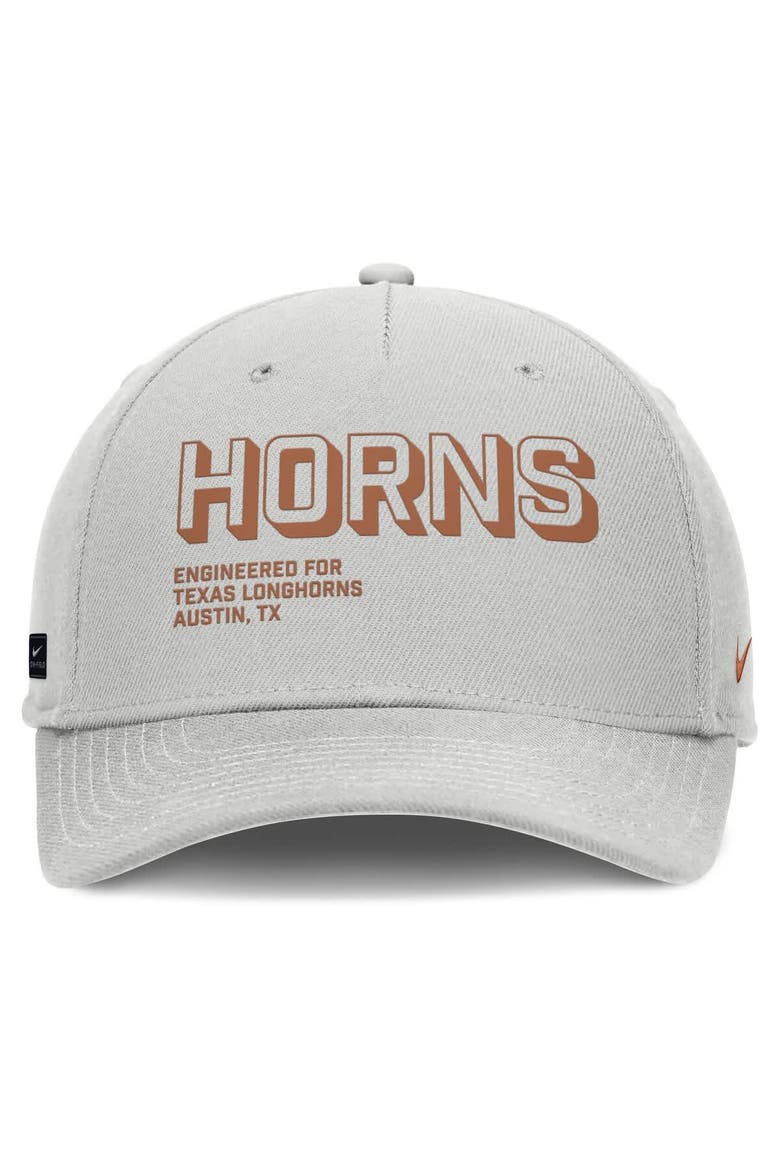 Men's Nike Gray Texas Longhorns 2025 Sideline Dust Pinched Rise Adjustable Hat, Alternate, color, Gray