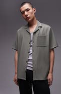 Topman Ottoman Knit Camp Shirt