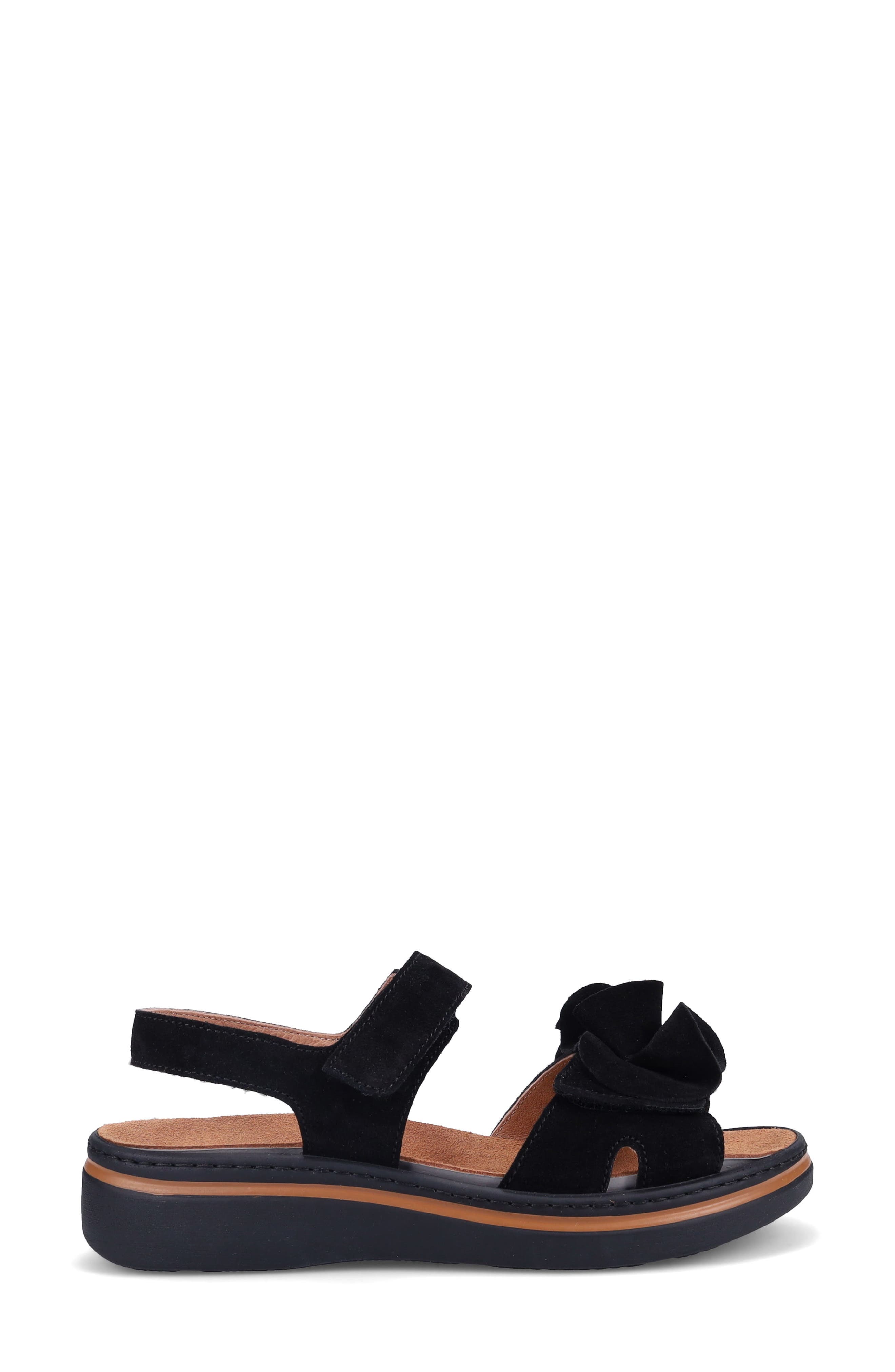 Ron White Frances Slingback Platform Wedge Sandal, Alternate, color, Onyx