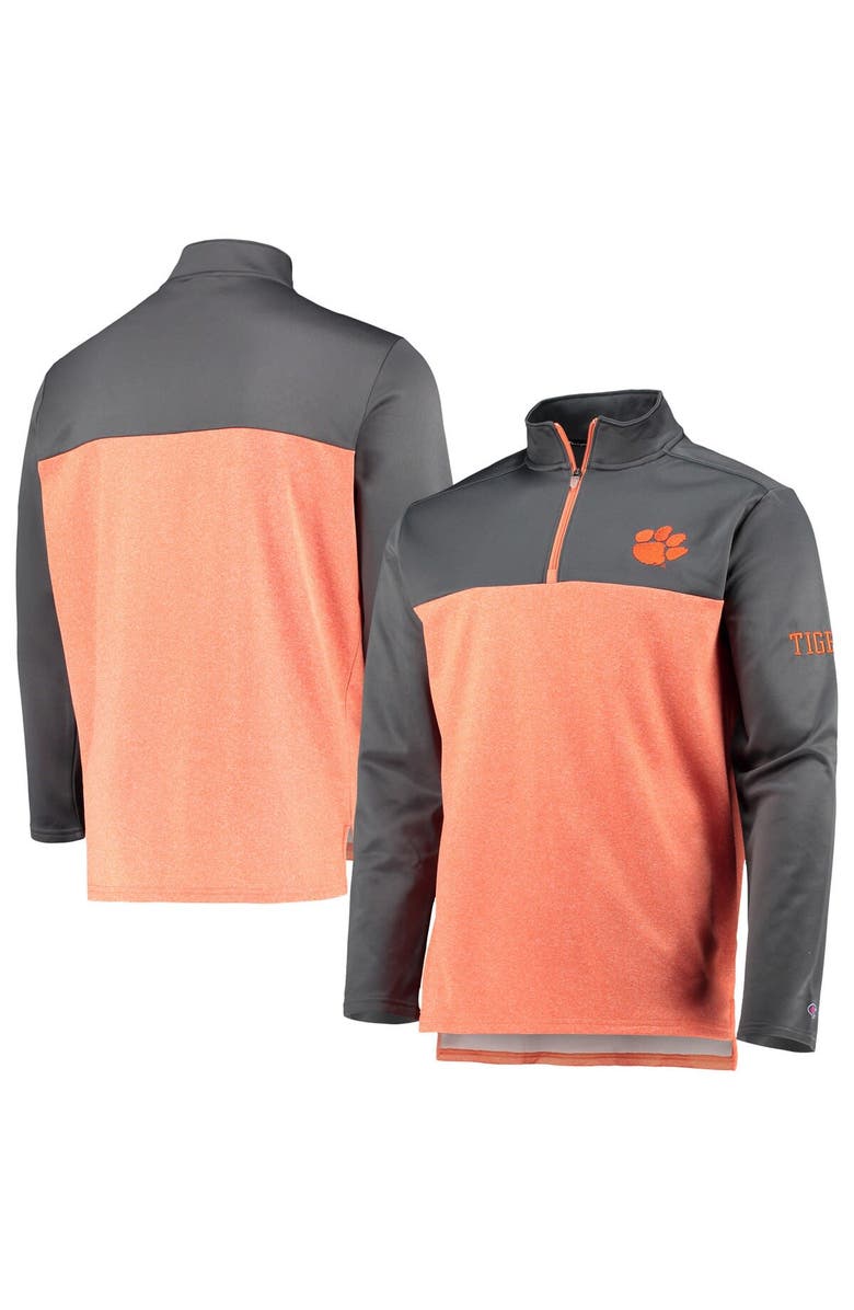 Champion Men's Champion Orange Clemson Tigers Gameday Quarter-Zip Jacket, Main, color, 