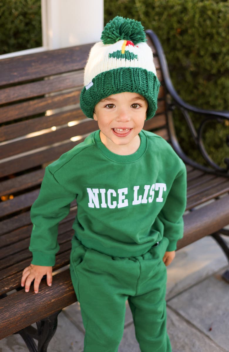 Bits & Bows Nice List Sweatsuit, Alternate, color, Green