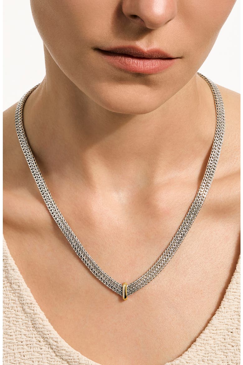 Icon Link Necklace, Alternate, color, SILVER AND GOLD