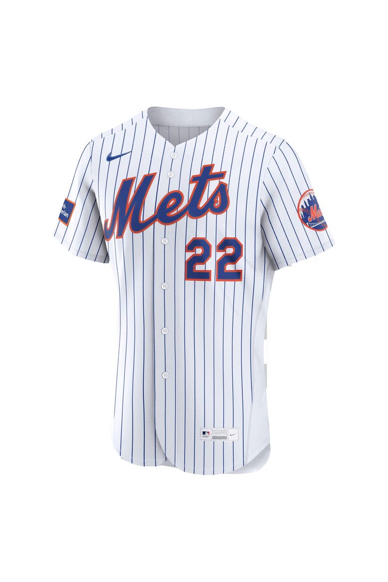 Men's Nike Juan Soto White New York Mets Home Authentic Sponsor Patch Jersey, Alternate, color, White