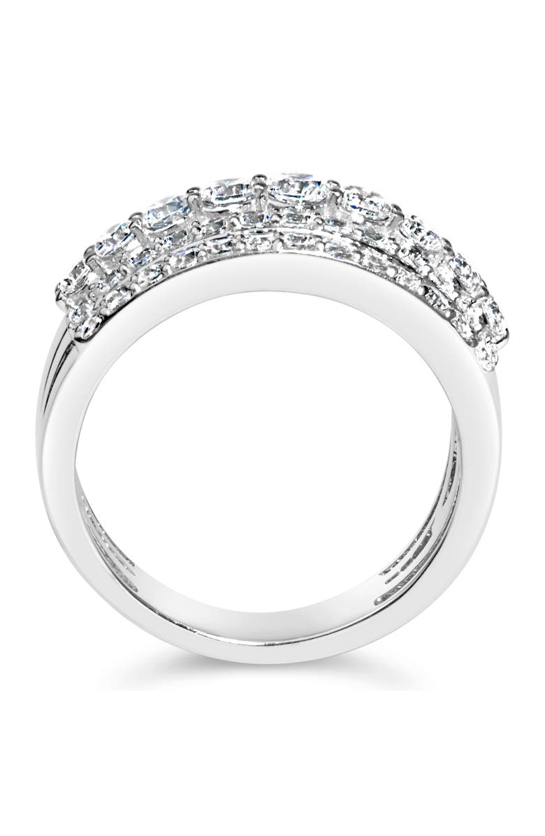 Haus of Brilliance Silver 2.00 Carat Lab Grown Diamond Multi Row Band Ring, Alternate, color, White