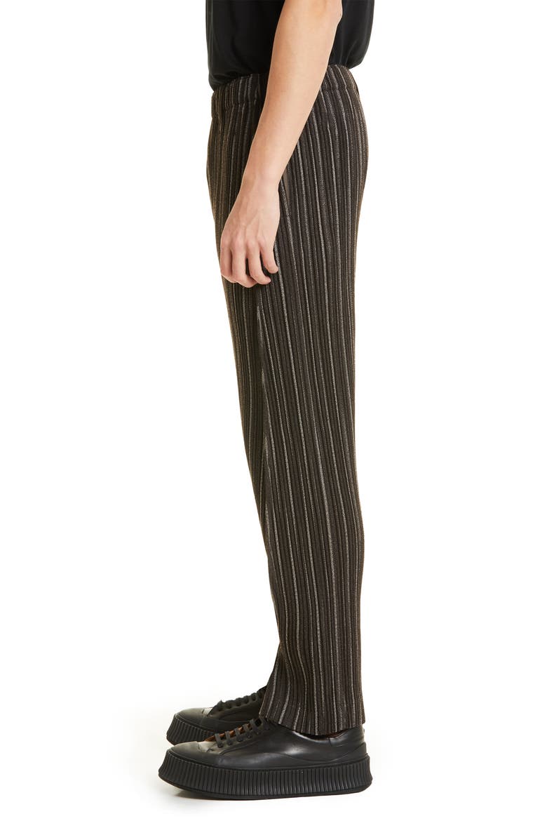 Pleated Tweed Pants, Alternate, color, 18-BLACK STRIPE
