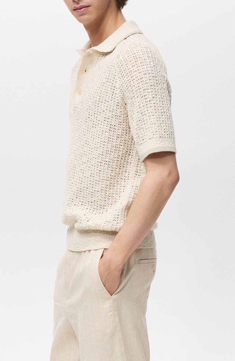 MANGO Open Stitch Cotton Polo, Alternate, color, 