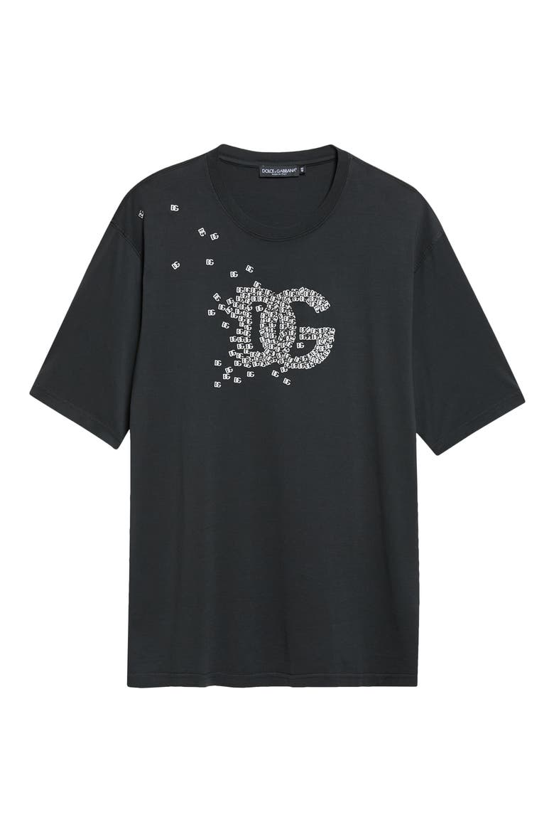 Logo Appliqué Cotton T-Shirt, Main, color, NERO