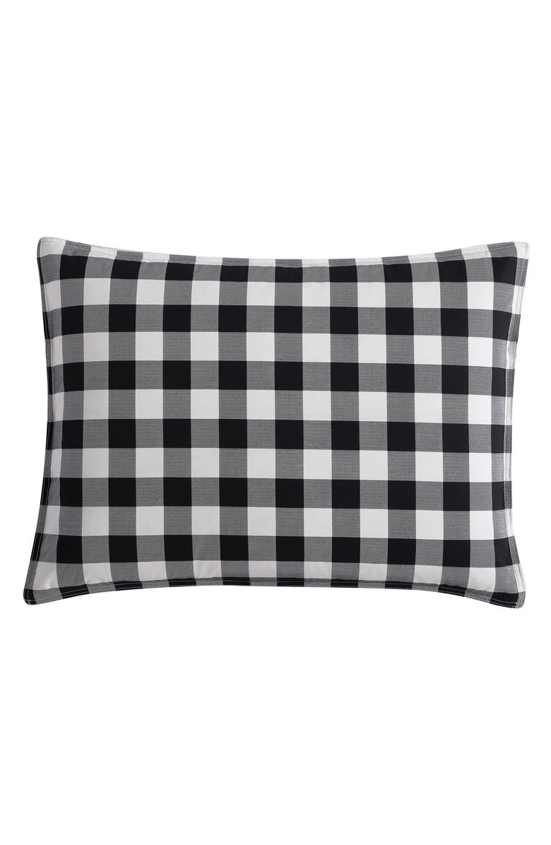 Eddie Bauer Mountain Plaid Cotton Duvet Cover Set, Alternate, color, Black/White