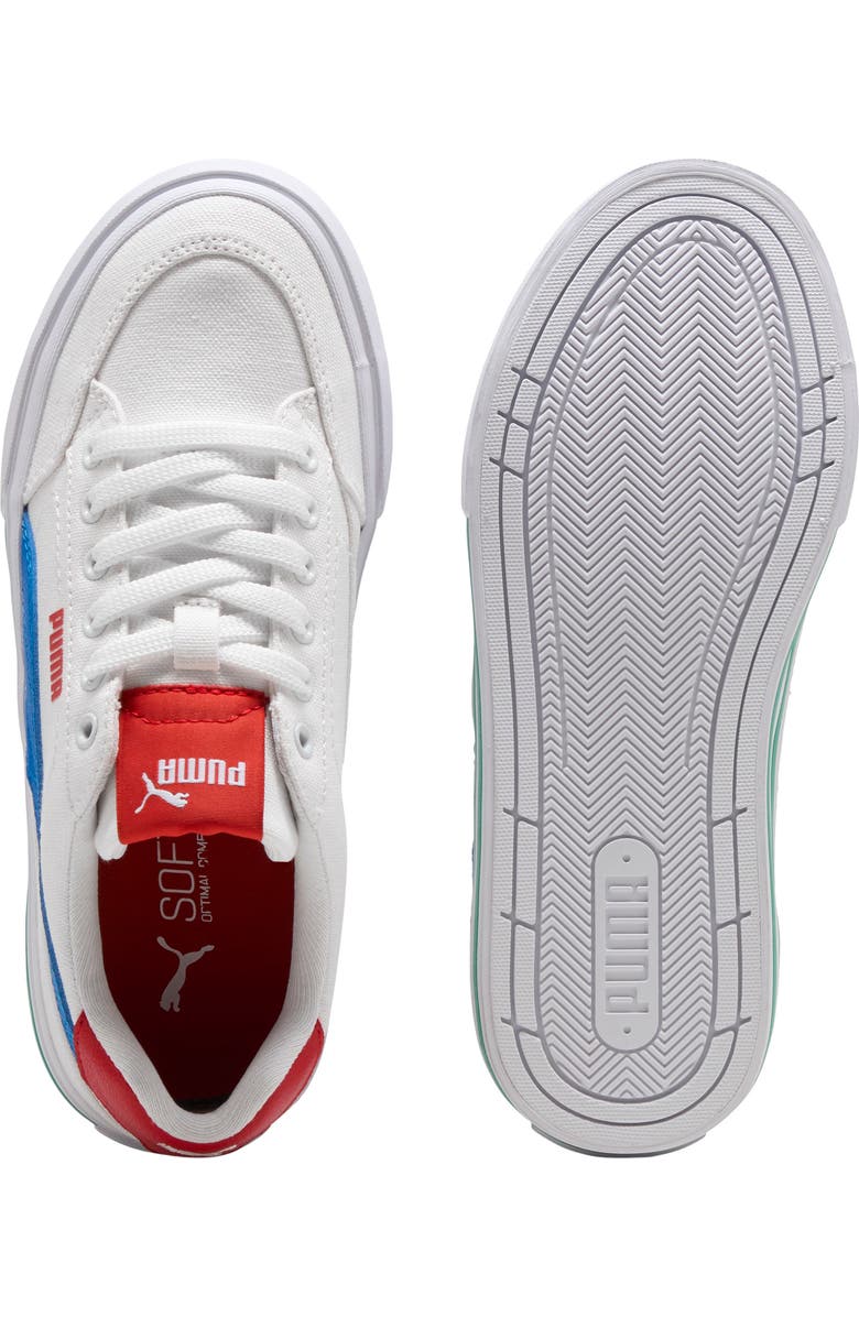 PUMA Kids' Court Classic Vulc Sneaker, Alternate, color, Puma White/ Racing Blue